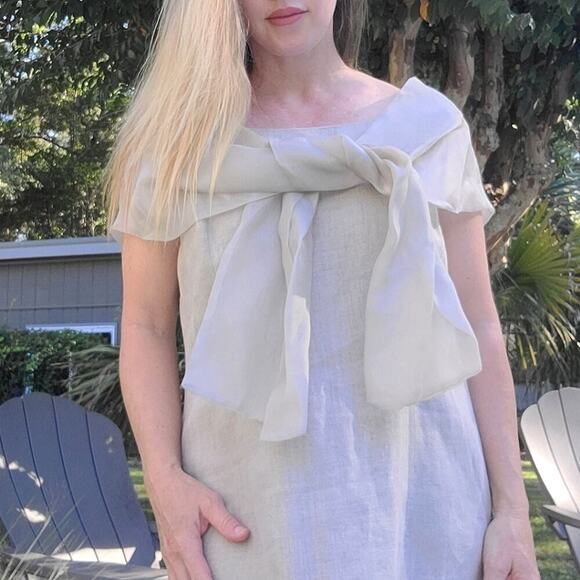 Karen Warren linen midi dress - Picture 3 of 12